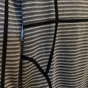 Stripe Dress with Black Contour Stitching